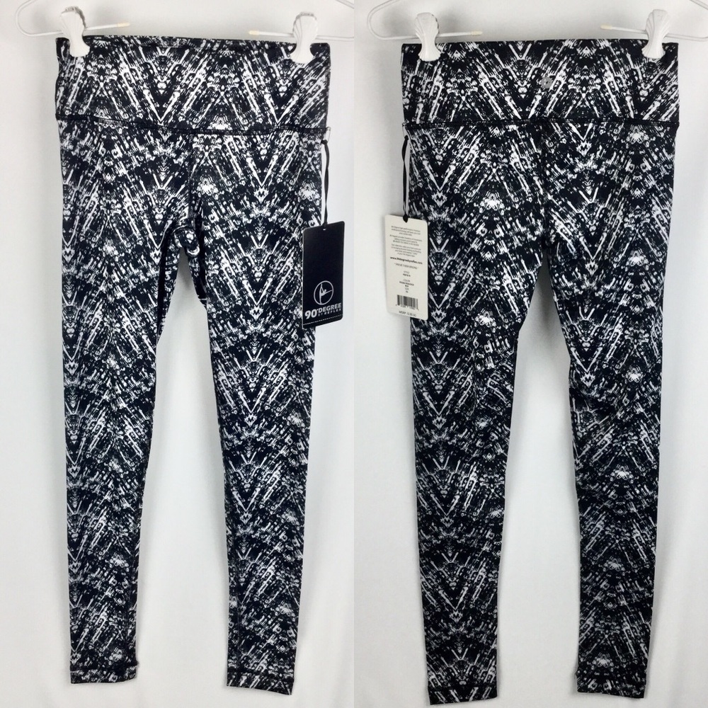 90 Degree by Reflex Women Leggings Yoga Stretch XS